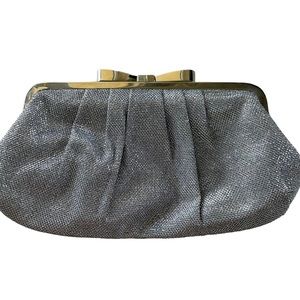 Style & Co Bow Kisslock Metallic Clutch